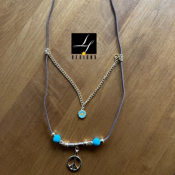 lf Designs: SUNFLOWER CENTER"PEACE" Necklace - Picture 6 of 7